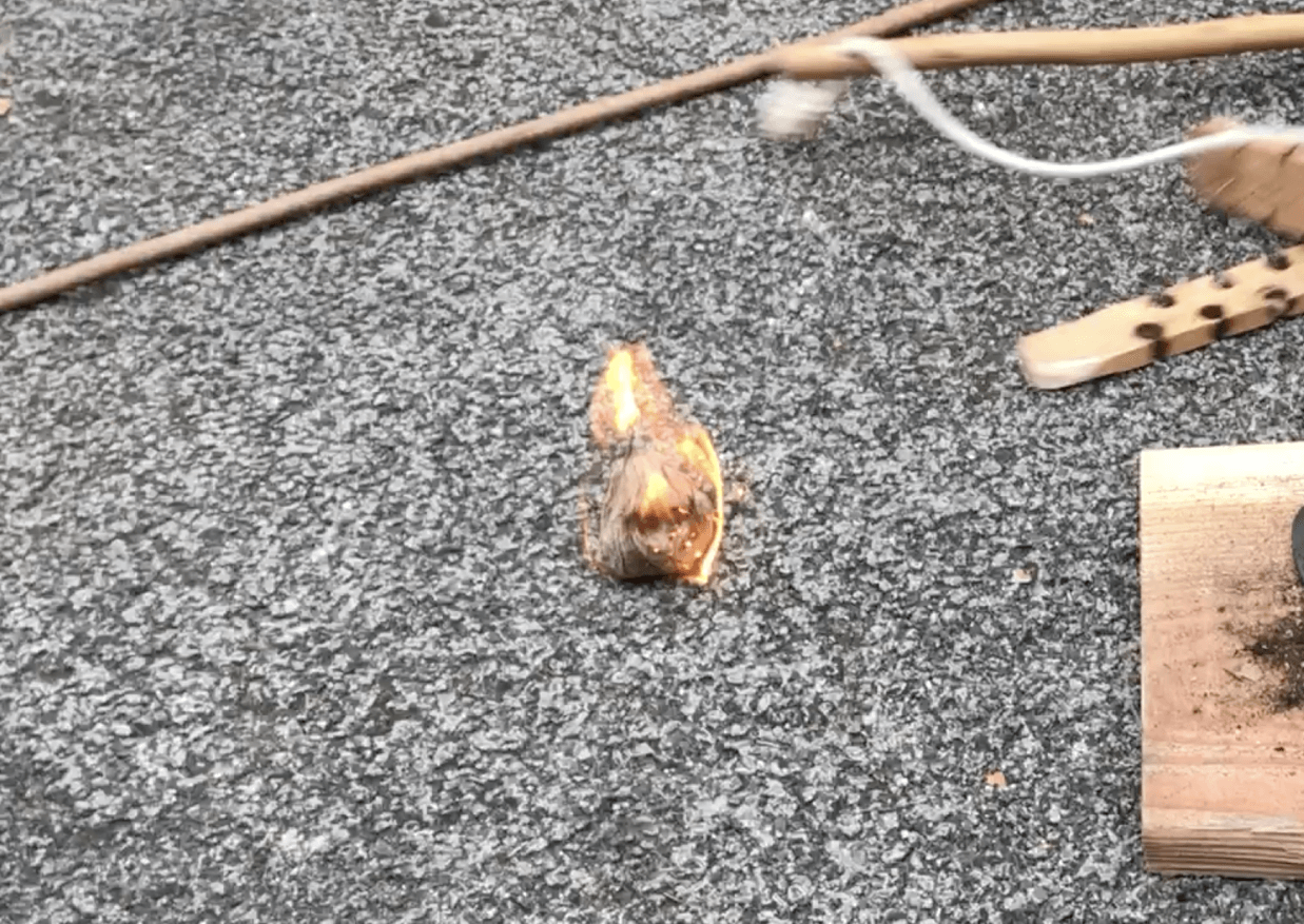 麻ひも発火